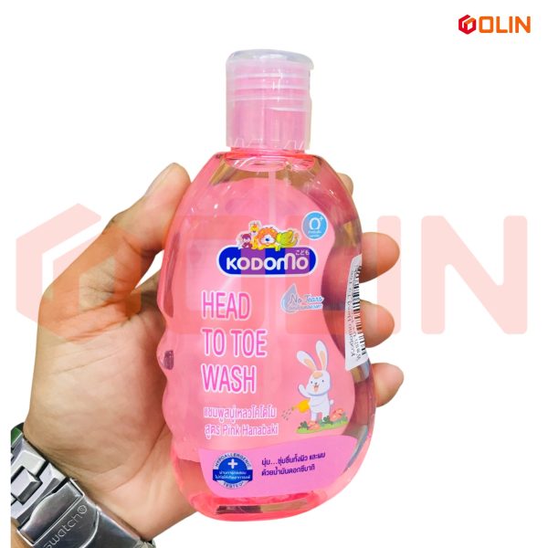 Kodomo Heads to Toe Wash, (0+) Thailand (Pink ), 200ml - Image 2