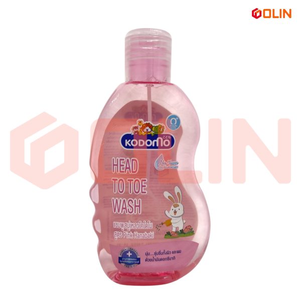 Kodomo Heads to Toe Wash, (0+) Thailand (Pink ), 200ml