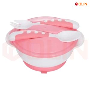 Apple Bearডাবল চামুচ বাটি,(Pink)