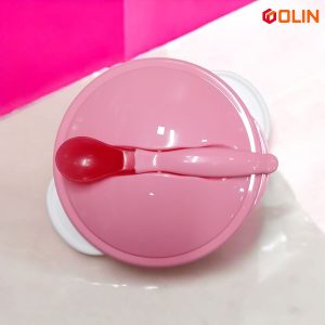 Apple Bear সিঙ্গেল চামুচ বাটি, (Pink)