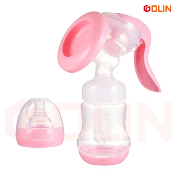 MOTHER CARE Silicon Manual Breast Pump & Feeding bottle, 180ML