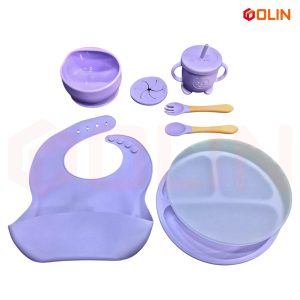Silicone feeding set সিলিকন ফিডিং সেট, (শেকসন প্লেট ঢাকনাসহ) 6 pcs