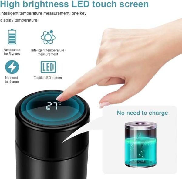 Vacuum Flask with LED Temperature Display - 500ml - Image 4