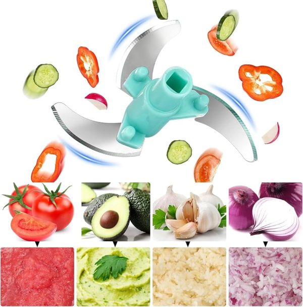 Chopper Quick Vegetable with 3 Blades vegetable cutter - Image 6
