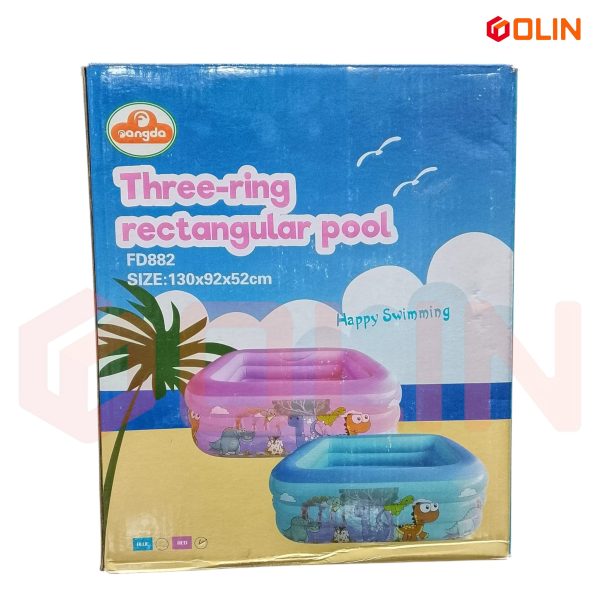 Swimming Pool Inflatable with Pump 130 X 92 X 52cm for Kids and Adults