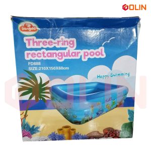 Swimming Pool Inflatable with Pump 210 X 150 X 60cm for Kids and Adults, family pool