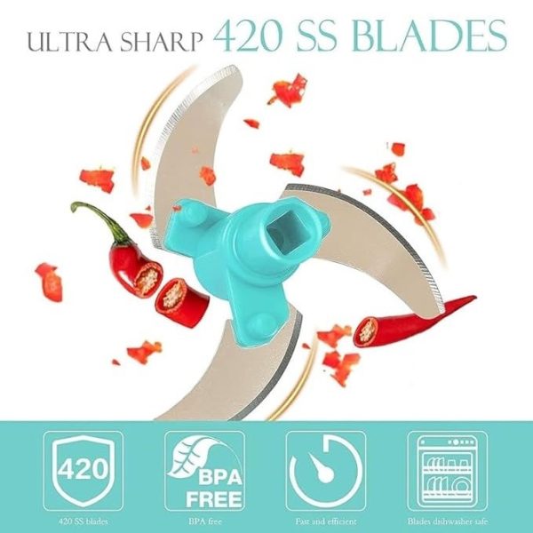 Chopper Quick Vegetable with 3 Blades vegetable cutter - Image 7
