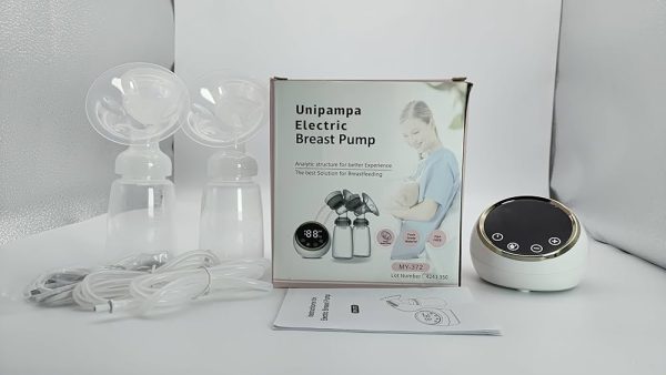 Electric Double Breast Pump Hands Free Breast Pump for Breastfeeding 3 Modes & 9 Adjustable Levels Low Noise LED Screen, Model: MY-372 - Image 3