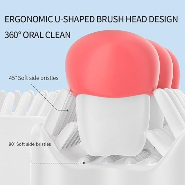 Toothbrush U Shaped For Kids, Soft Silicone Brush Head Whole Mouth with Handle 360 ° - Image 7