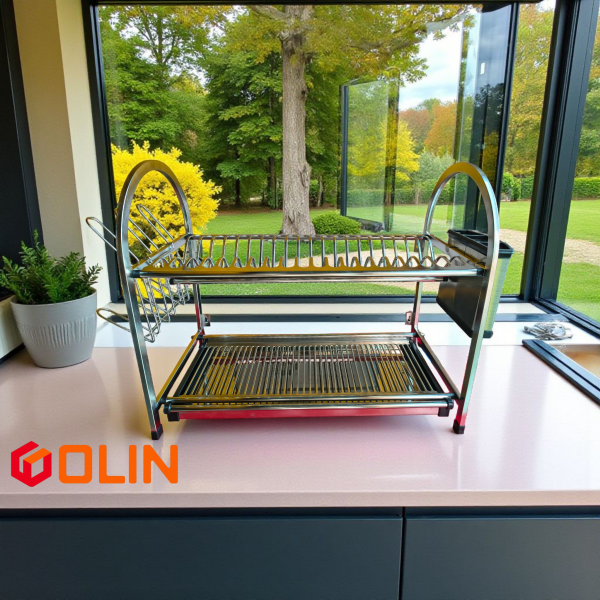 Miyako High Quality Kitchenwar 2 Layer Dish Rack.