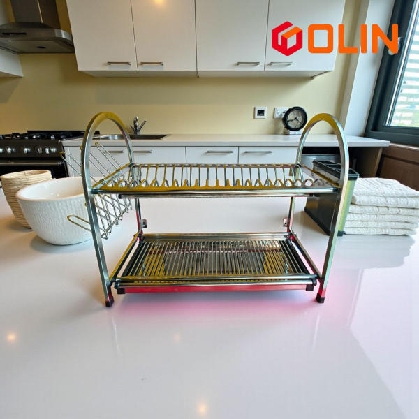 Miyako High Quality Kitchenwar 2 Layer Dish Rack. - Image 2